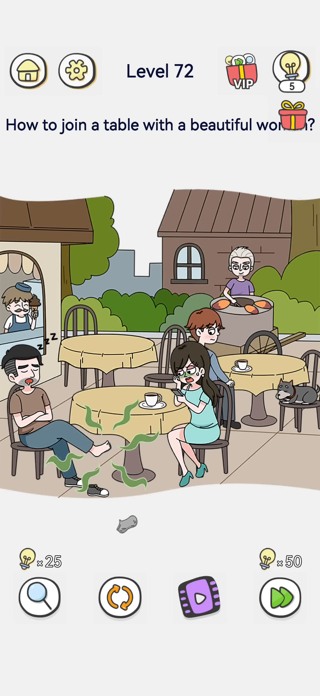 Brain Out 2 level 72 walkthrough key frame 2