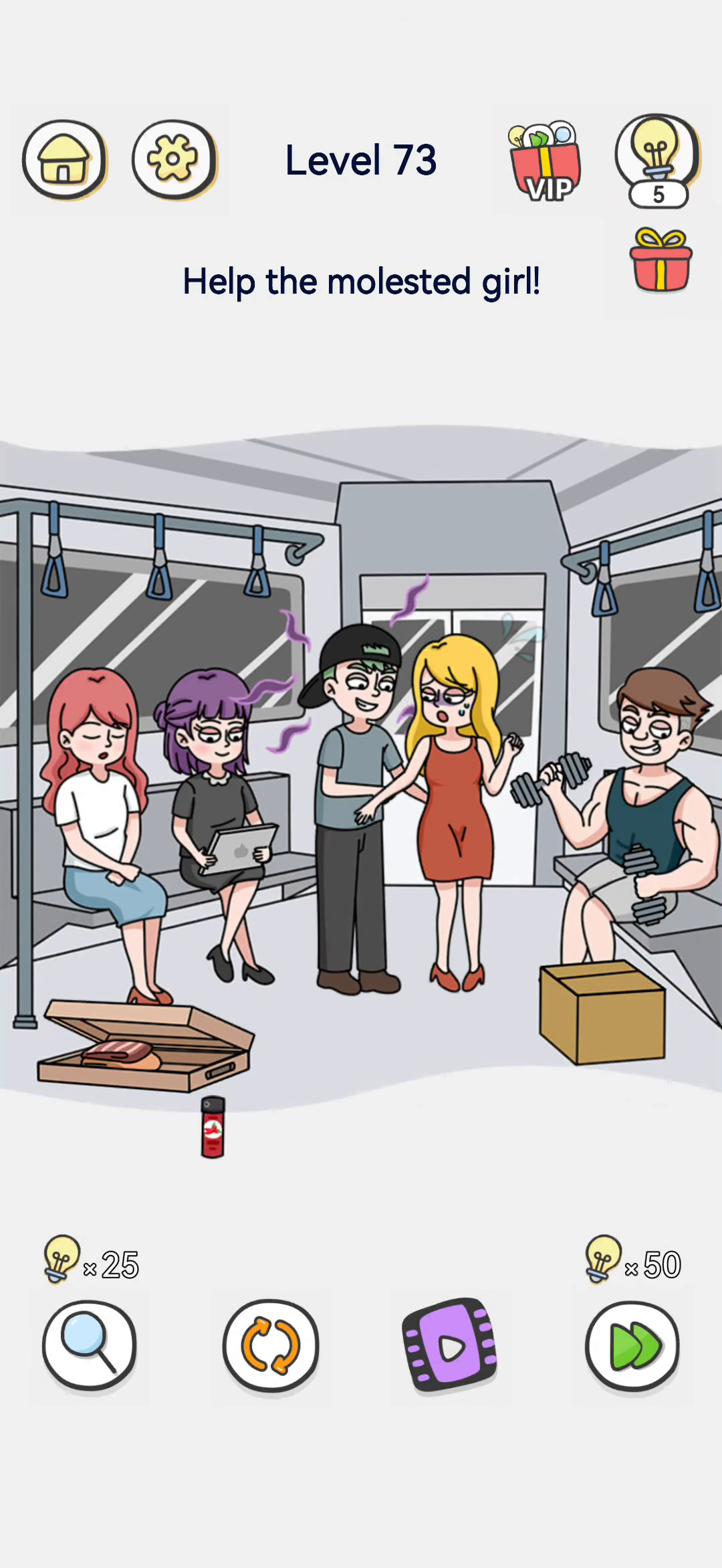 Brain Out 2 level 73 walkthrough key frame 3