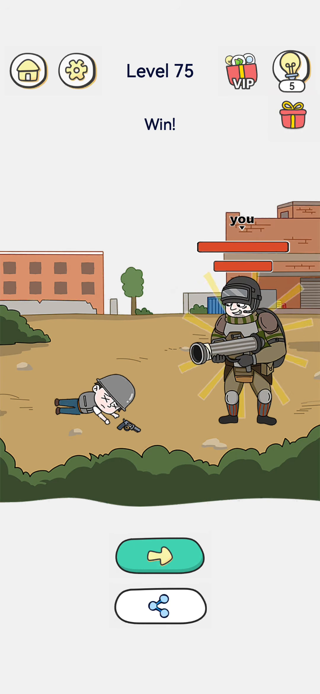 Brain Out 2 level 75 walkthrough key frame 4