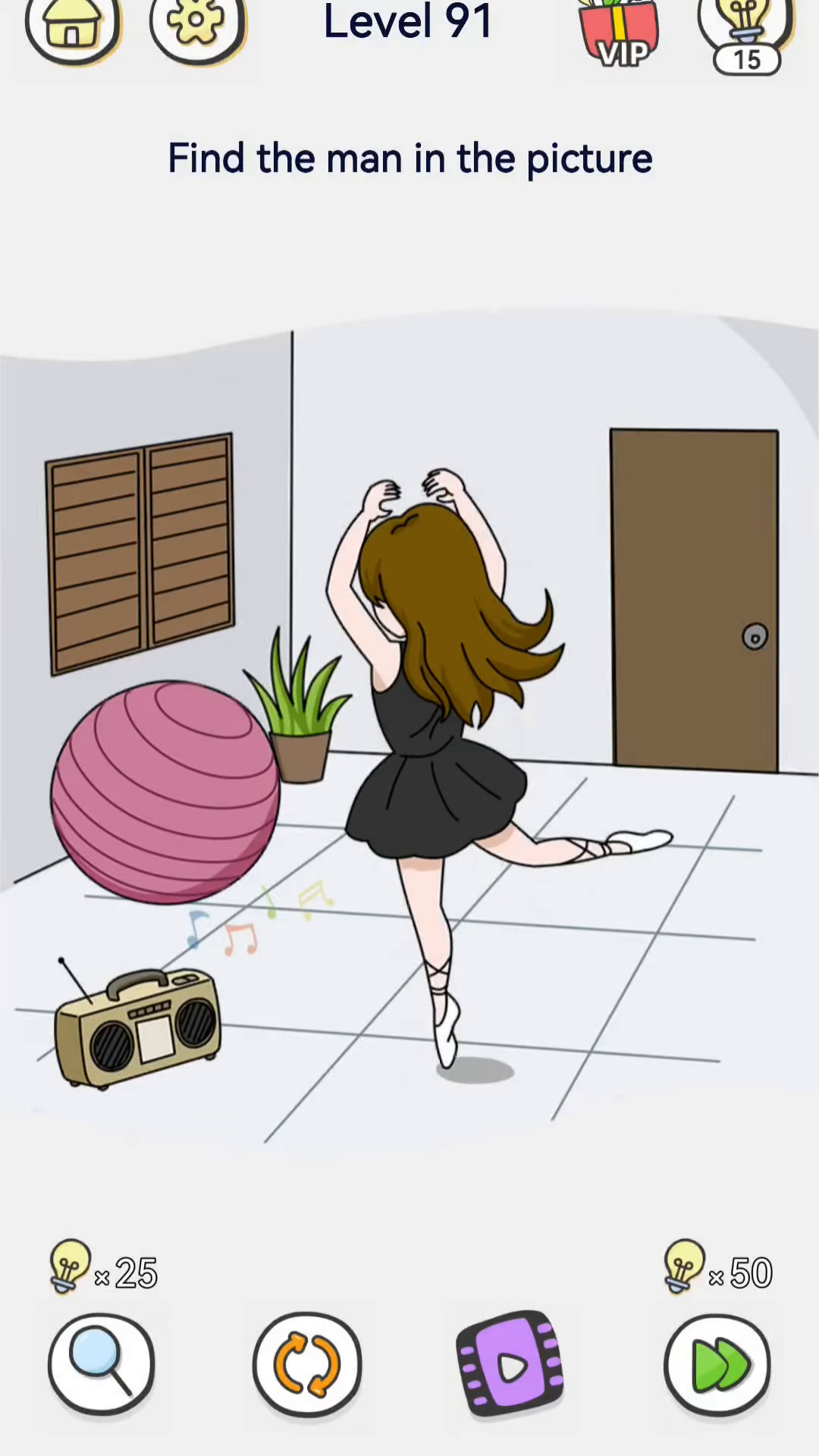 Brain Out 2 level 91 walkthrough key frame 1